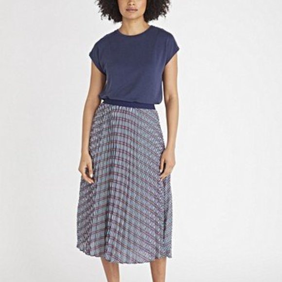 Oliver Bonas Explore Abstract Print Midi Skirt - Picture 1 of 14